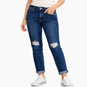 Judy Blue Cosette Destroyed Slim Jeans Women's 9 / 29 Mid Rise Cuffed Distressed